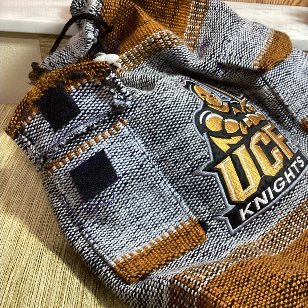 UCF Knights Brown and Gray Backpack Woven Boho - Picture 3 of 8